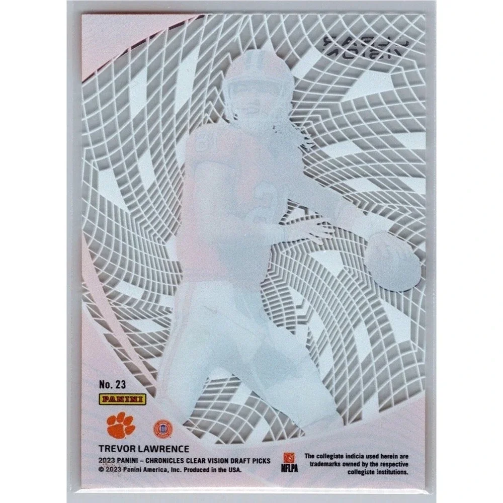 2023 Panini‎ Chronicles Clear Vision Draft Picks #23 Trevor Lawrence Clemson
